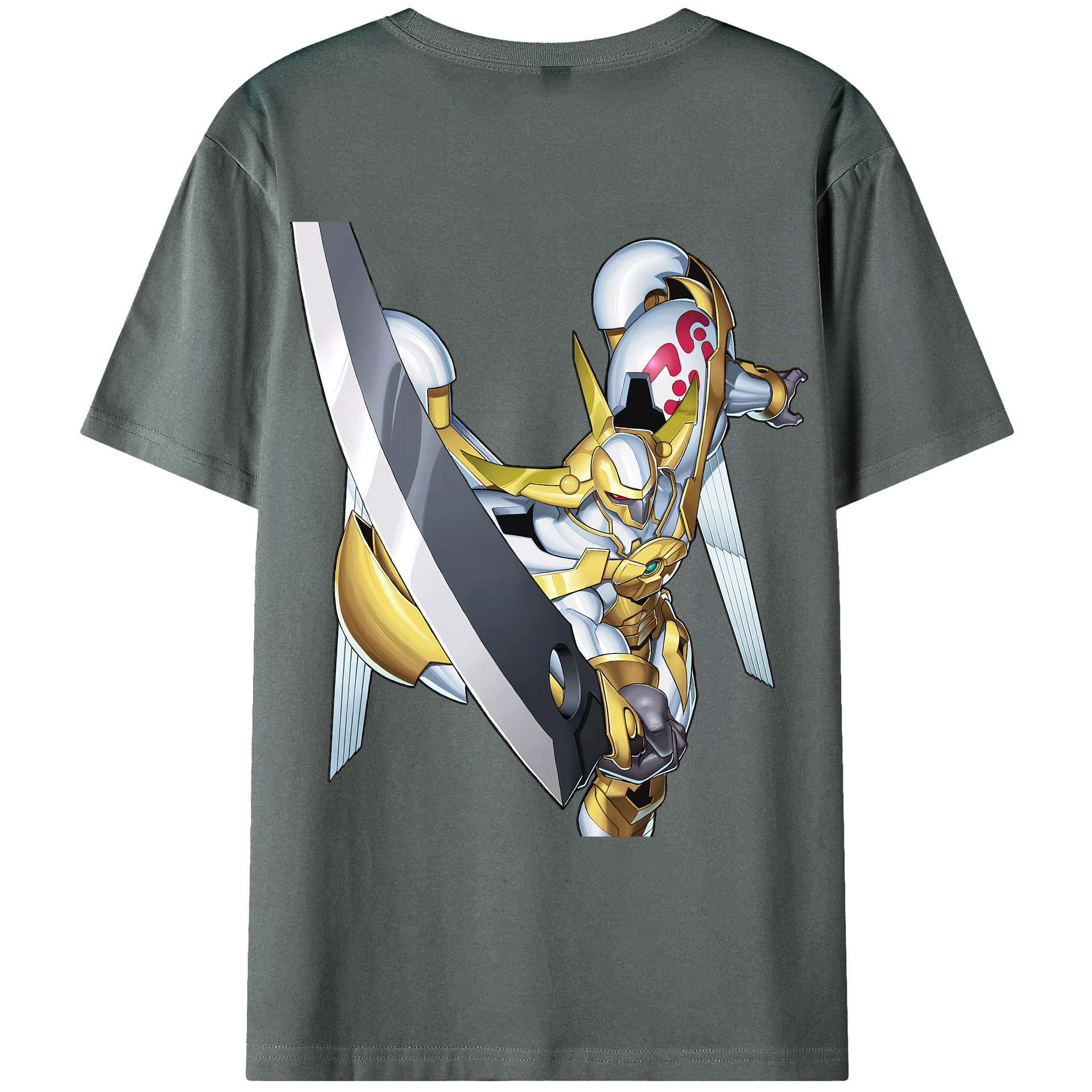 （画像用） 遊☆戯☆王 Yu-Gi-Oh! 綿100％ メンズ半袖Tシャツ（バックプリント） 通気性
